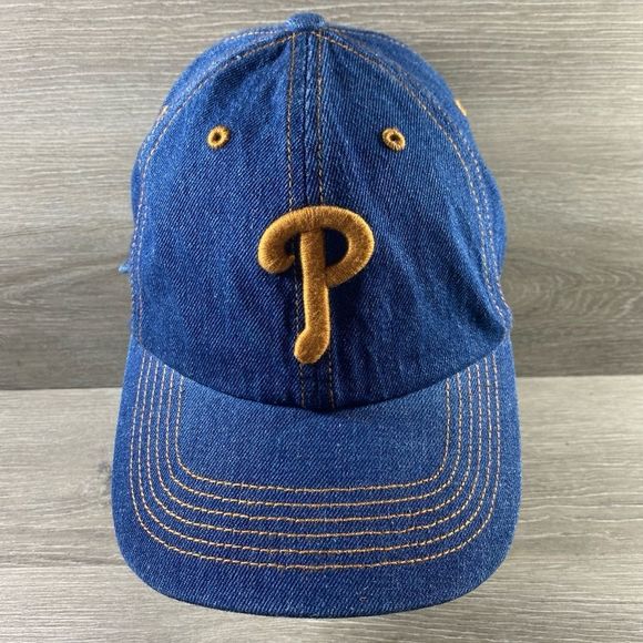 47 Other - MLB Philadelphia Phillies Jean StrapBack Dad Hat 47Brand Blue Jean/Tan